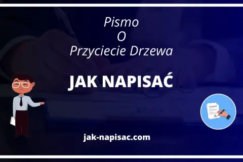 Jak umotywować wniosek o wycięcie drzewa? Poradnik krok po kroku. Ilustracja przedstawia pisanie dokumentu.