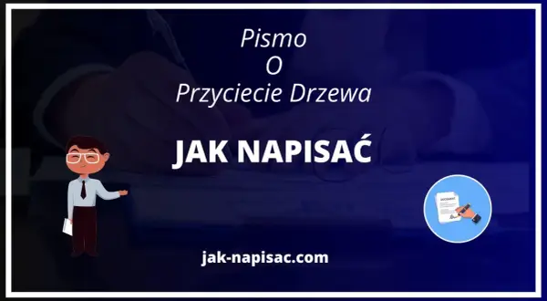 Jak umotywować wniosek o wycięcie drzewa? Poradnik krok po kroku. Ilustracja przedstawia pisanie dokumentu.