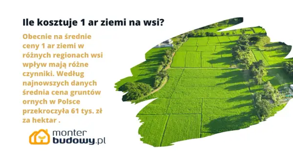 Ile kosztuje 1 ar ziemi na wsi? Średnia cena gruntów ornych w Polsce przekroczyła 61 tys. zł za hektar.