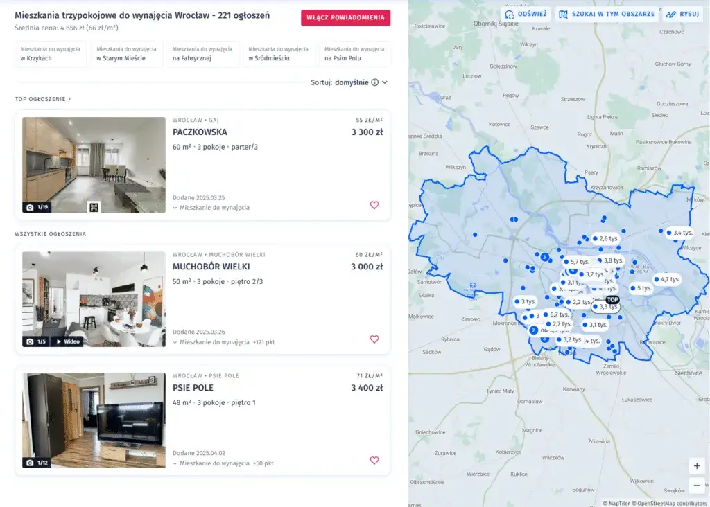 Zdjęcie Ile kosztuje wynajem mieszkania we Wrocławiu? Sprawdź ceny i lokalizacje