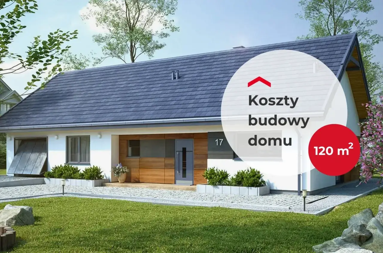 Nowoczesny dom z garażem, idealny na rok 2026. Sprawdź koszty budowy domu 120 m².
