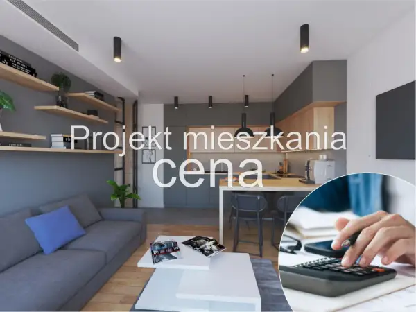 Nowoczesne mieszkanie w bloku z aneksem kuchennym i salonem. Projekt wnętrza z uwzględnieniem ceny.