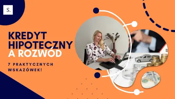 Kredyt hipoteczny a rozwód: praktyczne wskazówki. Kobieta pracuje przy laptopie, obok monety, samochód i dom.